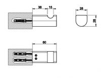 Крючок настенный Gessi Rilievo 59521 схема 2 Крючок настенный Gessi Rilievo 59521 схема 2