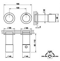 Встроенный смеситель Gessi Habito TRAME 70334 схема 3 Встроенный смеситель Gessi Habito TRAME 70334 схема 3