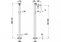 Смеситель напольный для ванны Gessi Anello 63393 схема 14 Смеситель напольный для ванны Gessi Anello 63393 схема 14