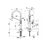 Смеситель для кухни Gessi Habito 60664 схема 7