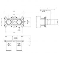 Встраиваемая часть смесителя Gessi Venti20 63397239 схема 2 Встраиваемая часть смесителя Gessi Venti20 63397239 схема 2