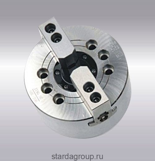 Двухкулачковый мощный токарный патрон с полостью KT05-2