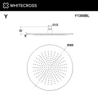 Верхний душ WHITECROSS D=30 см Y1300BL (черный мат) схема 2