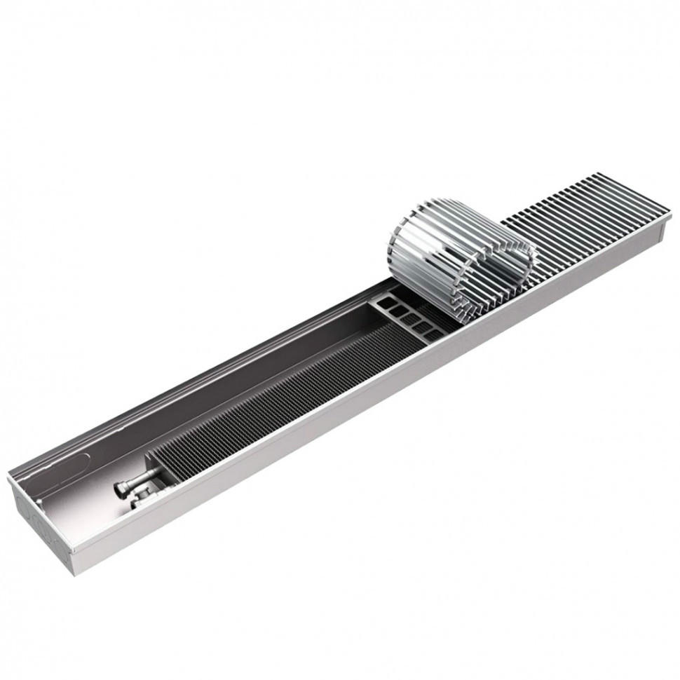 Конвектор внутрипольный с естественной конвекцией RCN 80.260.3100, решётка роликовая ROMMER