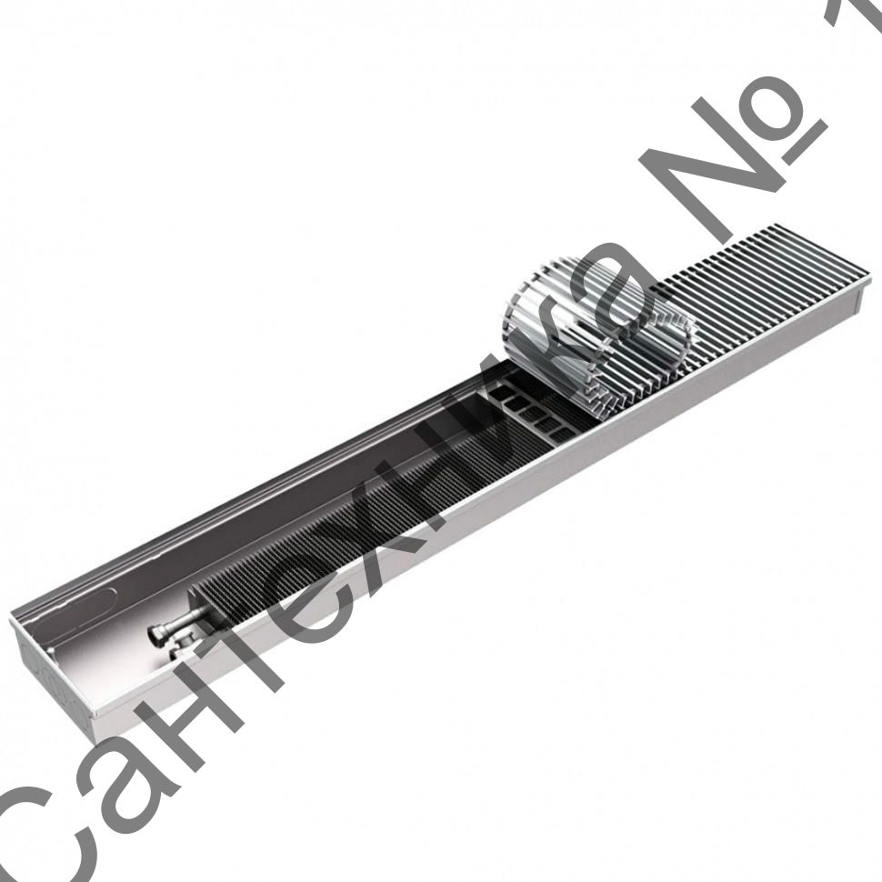 Конвектор внутрипольный с естественной конвекцией RCN 80.260.3100, решётка роликовая ROMMER