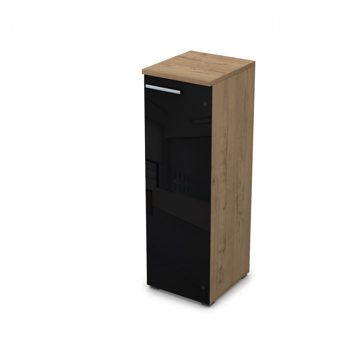 9ПЛД.017.7 Пенал средний со стеклом (400*450*1245), левый