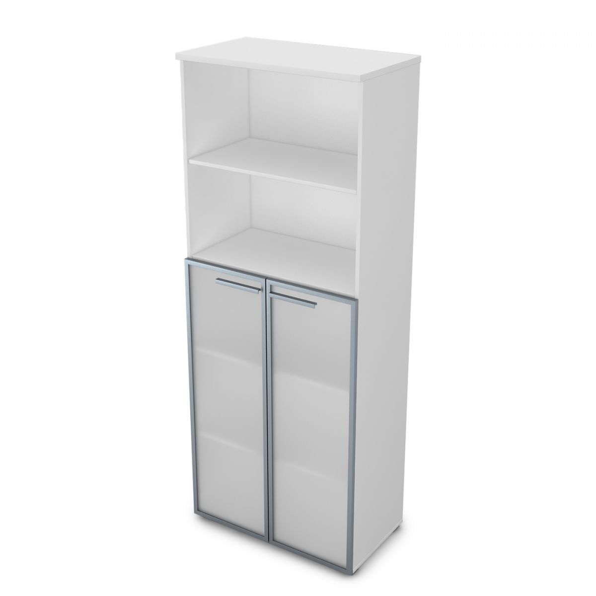 9Ш.005.15 Шкаф высокий со стеклом и открытой полкой (800*450*2045)