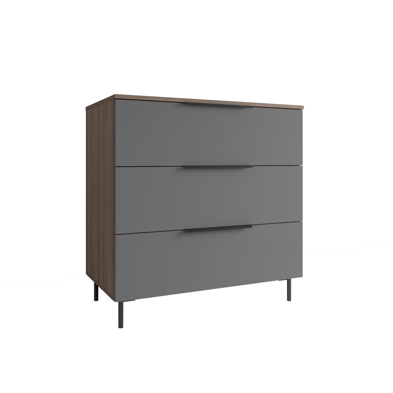 МС Роза Комод 900 Орех Франклин/Ройс Графит скин