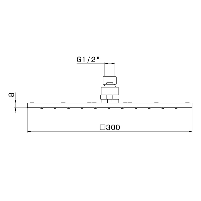Верхний душ Newform Head Showers 26537 30x30х0,8 см ФОТО