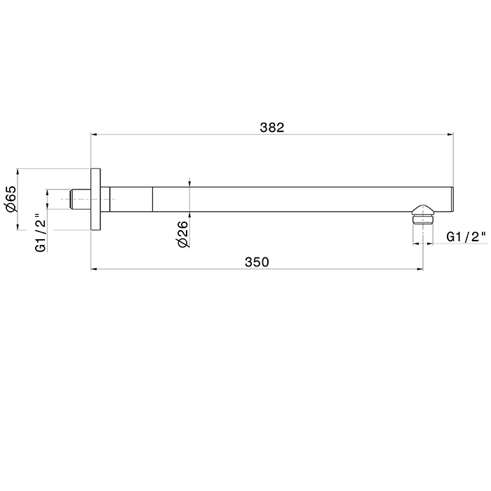 Кронштейн верхнего душа Newform Head Showers 27668.21.018 ФОТО