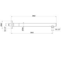 Кронштейн верхнего душа Newform Head Showers 27668.21.018 схема 2