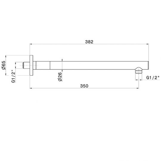 Кронштейн верхнего душа Newform Head Showers 27668.21.018 схема 2