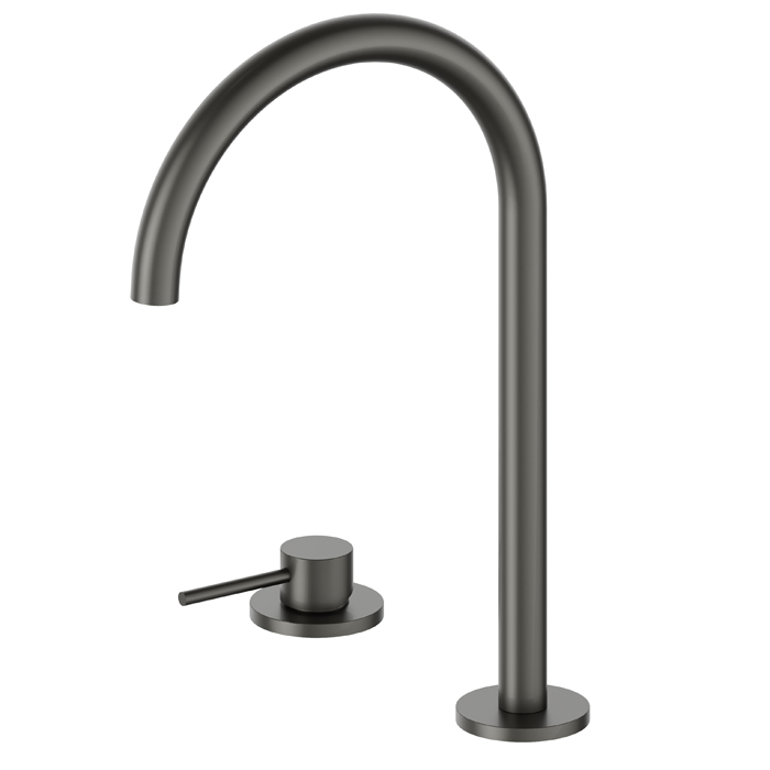 Смеситель для раковины Newform XT 4220 высокий поворотный излив 2 отверстия ФОТО