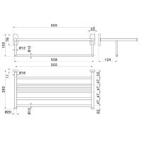 Полка для полотенец Newform Accessori tondi 67230.59.067 PVD brushed copper bronze схема 2