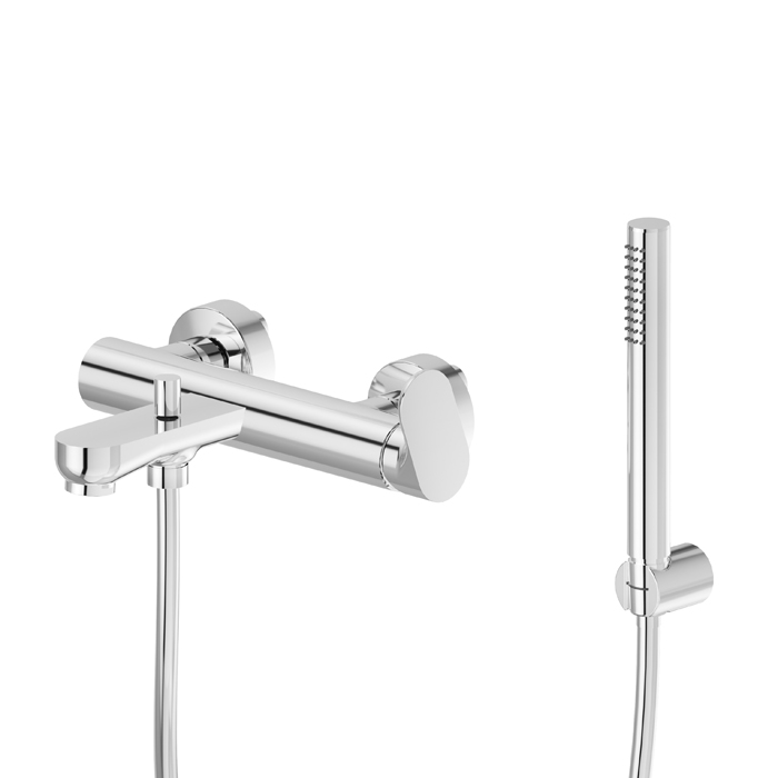 Смеситель для ванны Newform Linfa II 69440C с изливом и ручным душем ФОТО