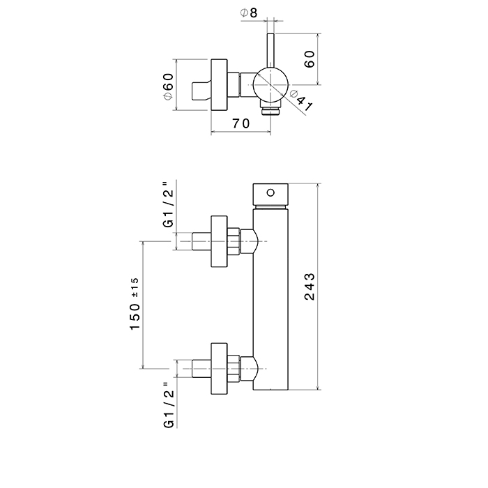 Смеситель для душа Newform X-Steel 316 69655X.50.050 выход снизу stainless steel ФОТО