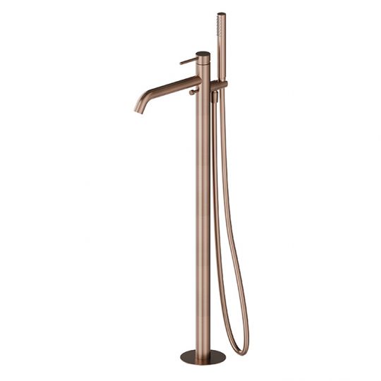 Смеситель для ванны напольный Newform X-STEEL 316 69684EX излив 243 мм без встраиваемой части схема 5