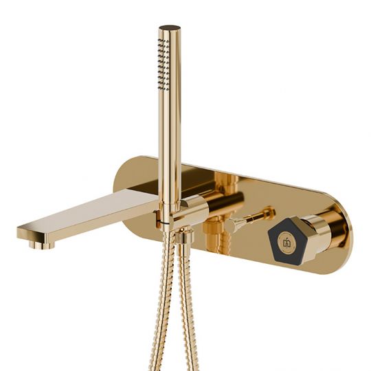 Смеситель для ванны Newform ParkLE 69771 настенный с ручным душем схема 3