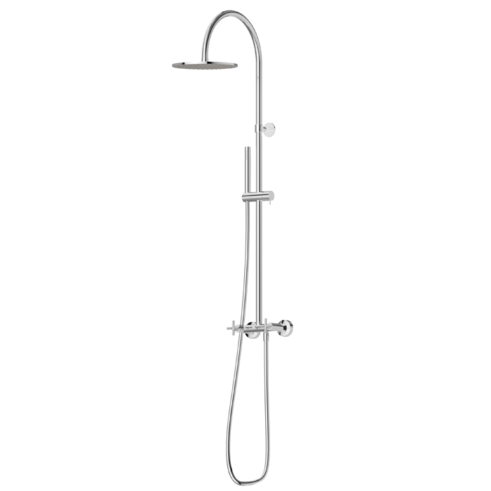 Изображение Душевая стойка с верхним и ручным душем Newform Blink 70852.21.018 хром