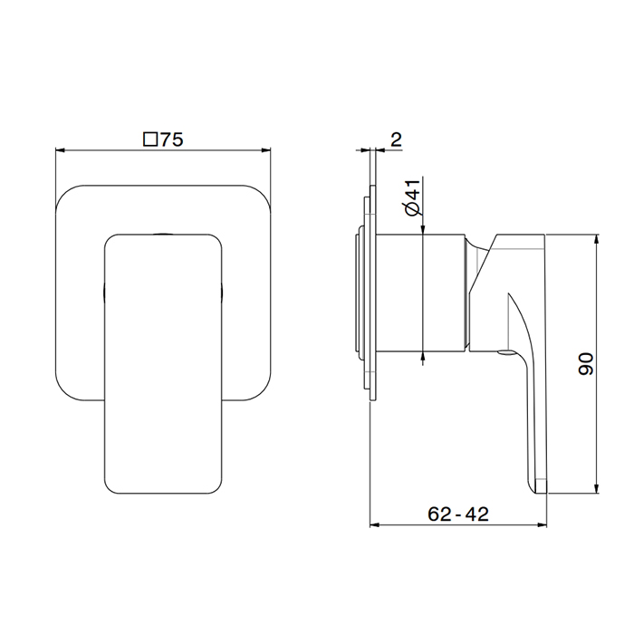 Смеситель для раковины Newform B-Easy 72675E.21.018 встраиваемый внешняя часть хром ФОТО