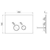 Панель смыва Newform 883.01.014 совместимая с Geberit Sigma 8 и Sigma 12 схема 7