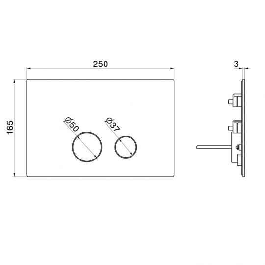 Панель смыва Newform 883.01.014 совместимая с Geberit Sigma 8 и Sigma 12 схема 7