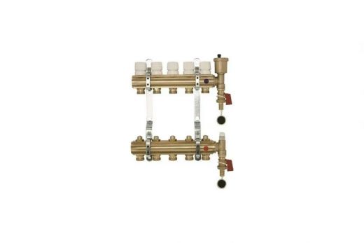 Коллекторная группа 1"x3/4 EK 11 выходов с клапаном выпуска воздуха и сливом Imperial