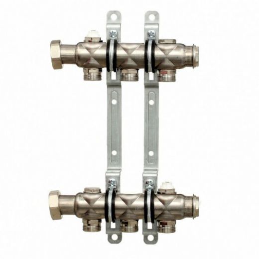 Коллекторная группа НГ 1" на 10 контуров 3/4" EK, нержавеющая сталь ELSEN