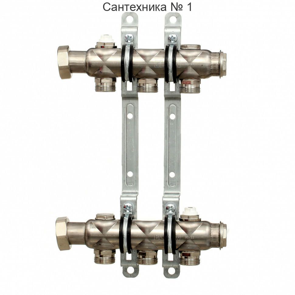 Коллекторная группа НГ 1" на 10 контуров 3/4" EK, нержавеющая сталь ELSEN