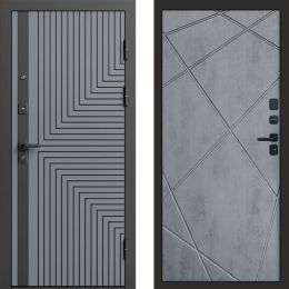 Входная дверь Termo-door Квантум Грей - Лучи Бетон темный