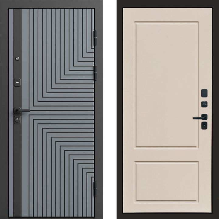 Входная дверь Termo-door Квантум Грей - Марсель Слоновая кость