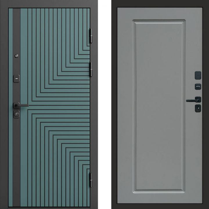 Входная дверь Termo-door Квантум velutto verde - Гранд Грей софт