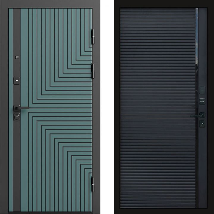 Входная дверь Termo-door Квантум velutto verde - Porte black