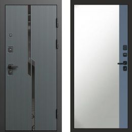 Входная дверь Termo-door Прайм Графит - Широкое Зеркало Фацет Грей софт
