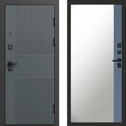 Входная дверь Termo-door Селект Графит - Широкое Зеркало Фацет Грей софт