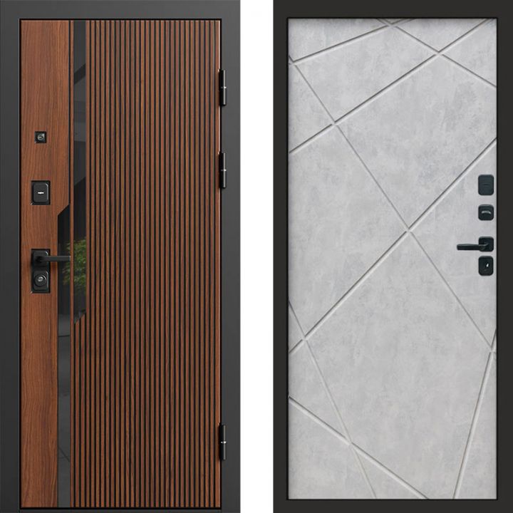 Входная дверь Termo-door Флекс Дуб - Лучи Бетон светлый