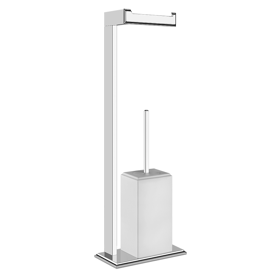 Изображение Gessi Eleganza Комплект: Держатель для туалетной бумаги + ёршик 46553