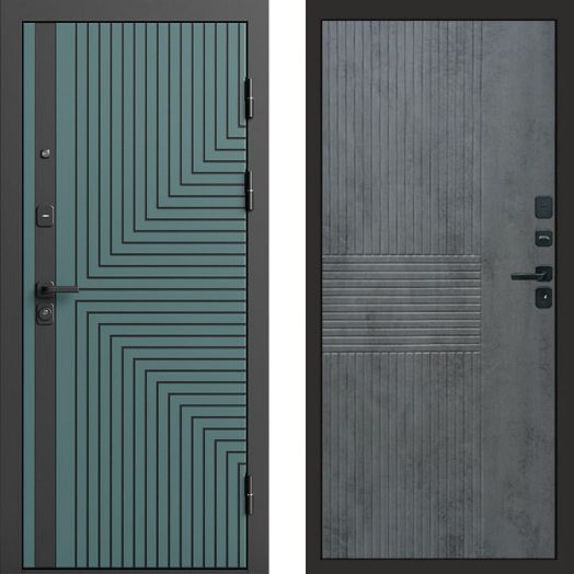 Входная дверь Termo-door Квантум velutto verde - Мастино Бетон темный