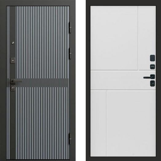 Входная дверь Termo-door Граунд Грей - Горизонт Белый