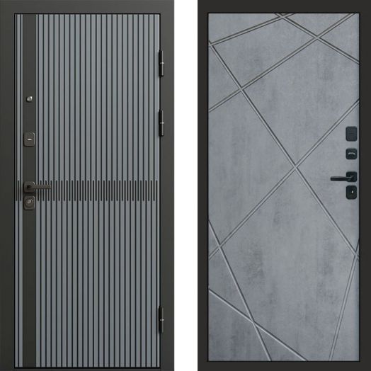 Входная дверь Termo-door Граунд Грей - Лучи Бетон темный