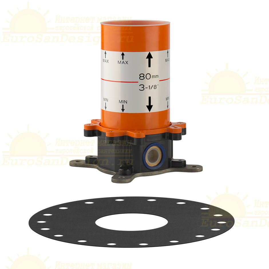 Встраиваемая часть для напольного смесителя Gessi 46189031 медь браш PVD