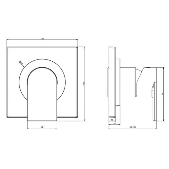 Смеситель Gessi Via manzoni Emporio на 1 позицию 38722031 хромированный схема 2