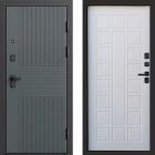 Входная дверь Termo-door Селект Графит - Престиж Белое дерево