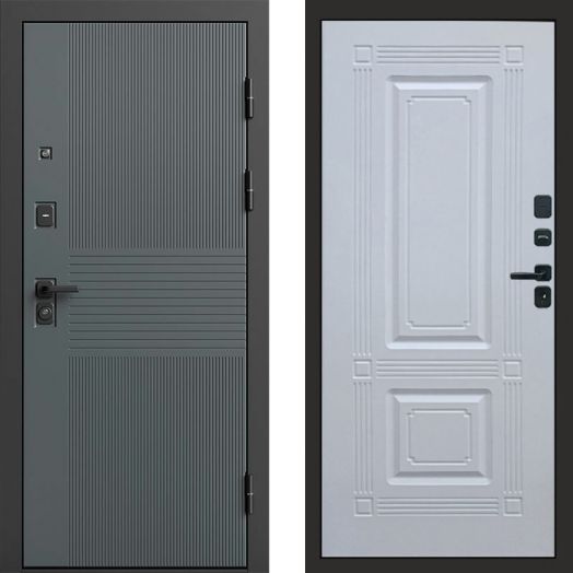 Входная дверь Termo-door Селект Графит - Мадрид Белый софт