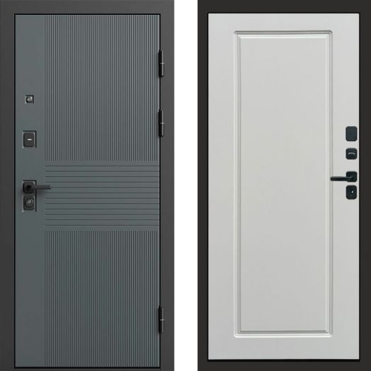 Входная дверь Termo-door Селект Графит - Гранд Белый софт