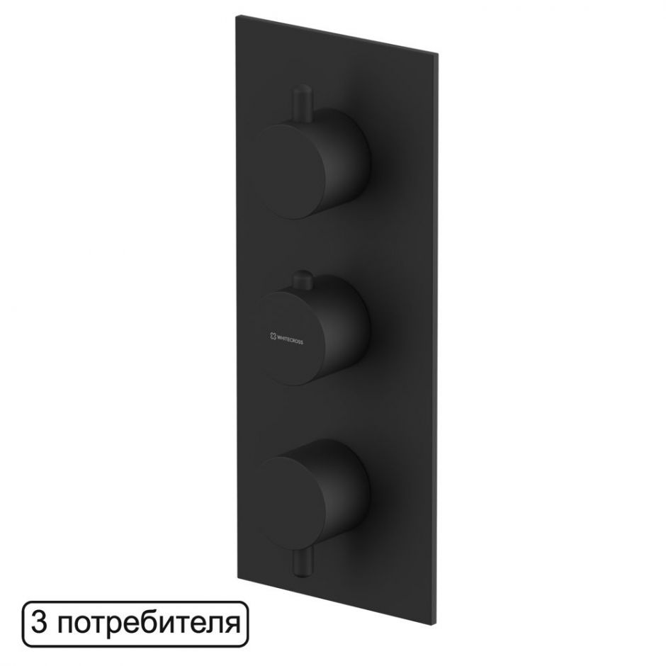 Изображение Смеситель термостатический для душа скрытого монтажа WHITECROSS Y Y1238BL черный