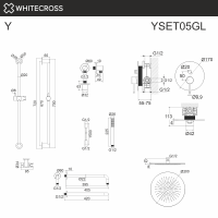 Душевая система скрытого монтажа WHITECROSS Y YSET05GL золото схема 3