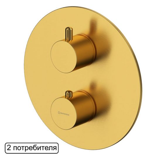 Фото Смеситель термостатический для душа скрытого монтажа WHITECROSS Y Y1236GLB золото
