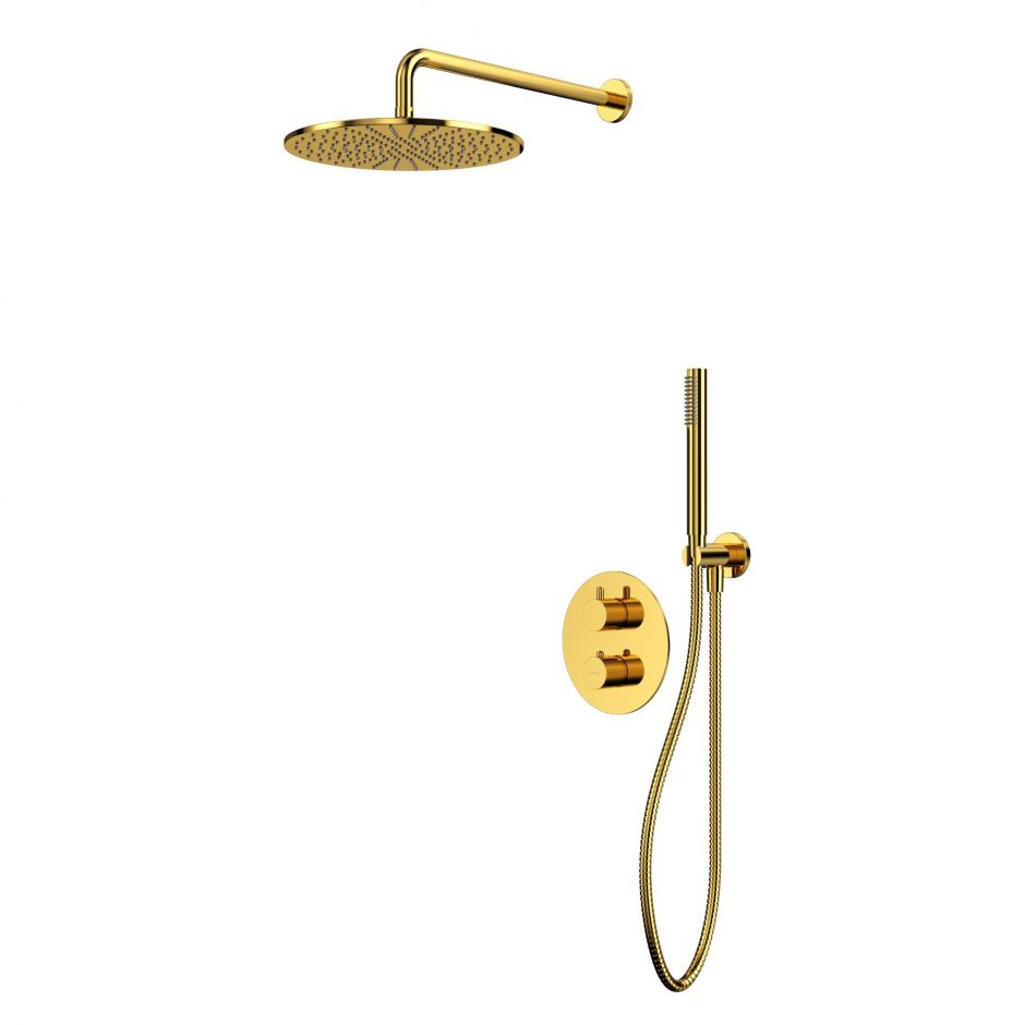 Изображение Термостатическая встраиваемая душевая система WHITECROSS Y YSET08GL золото