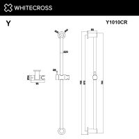 Штанга для душа WHITECROSS Y1010CR (хром) схема 3